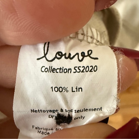 Linen Jacket | Size Large | Beige Casual Longline - Picture 7 of 7